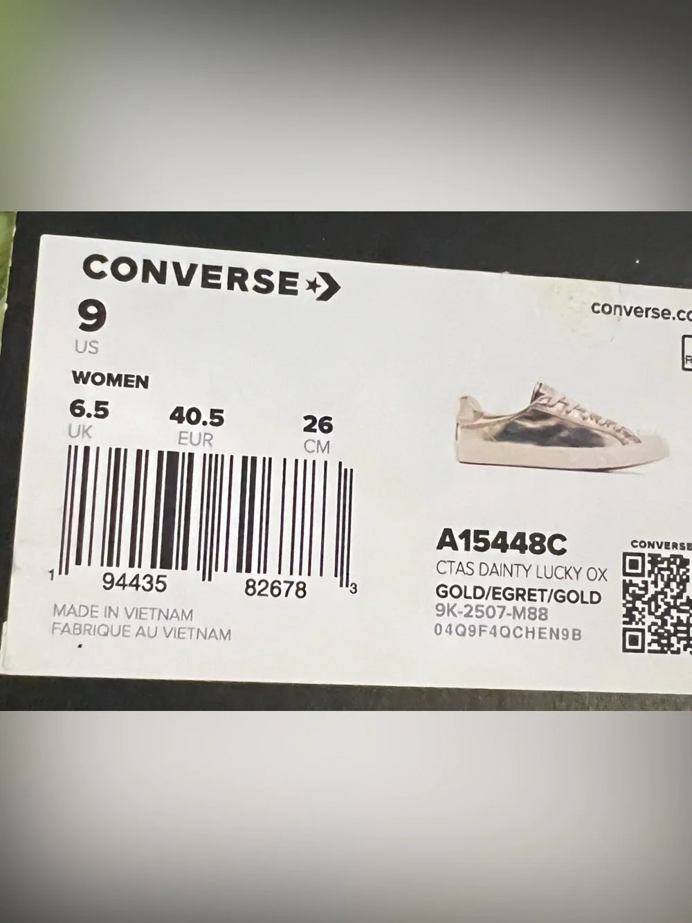 9 Converse Chuck Taylor Lucky Ox Women's gold Metallic Low Top Sneakers NEW BOX - Picture 3 of 10